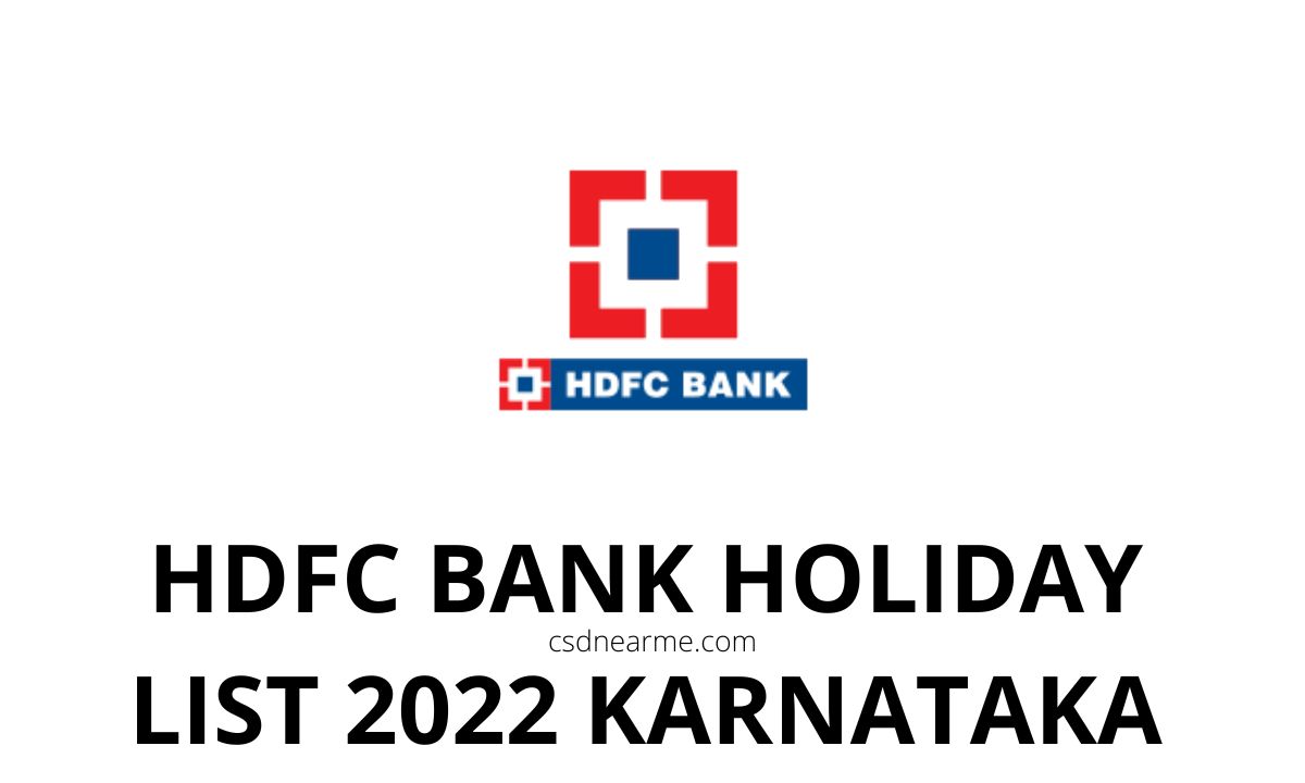 HDFC Bank Holiday List 2023 Karnataka