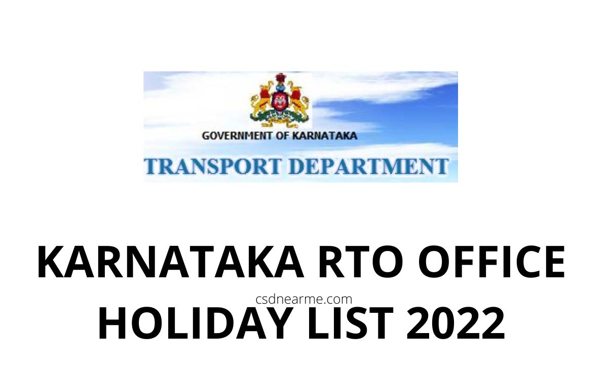 Karnataka RTO Office Holiday List 2023