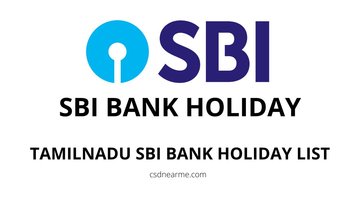 SBI Bank Holiday List 2024 Tamil Nadu