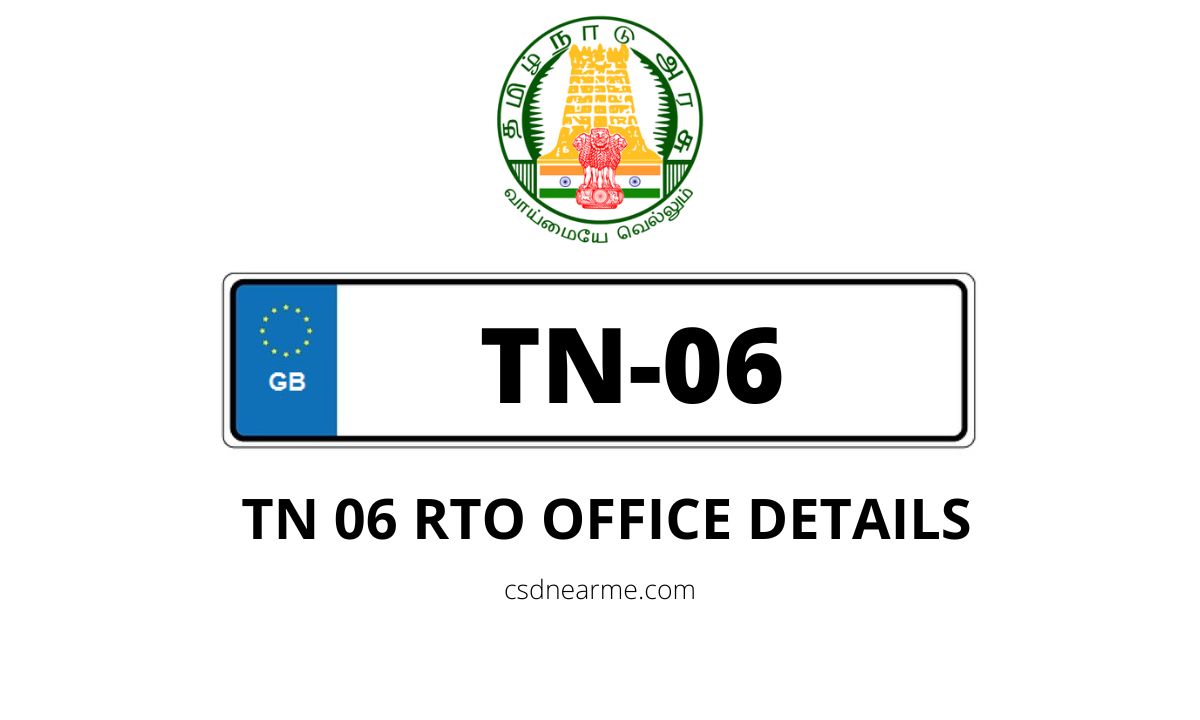 TN 06 Chennai South East RTO Office Address & Phone Number