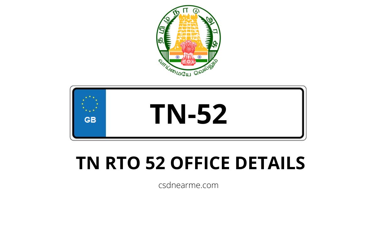 TN 52 SANKAGIRI RTO Office Address & Phone Number