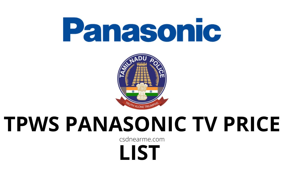 Tamil Nadu Police Canteen Panasonic TV Price List 2023