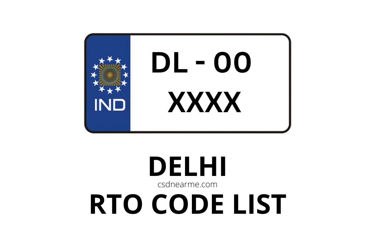 Delhi RTO Code List – Vehicle Registration Code