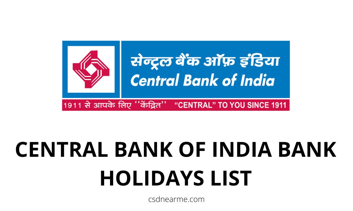 Central Bank of India Holidays List 2023