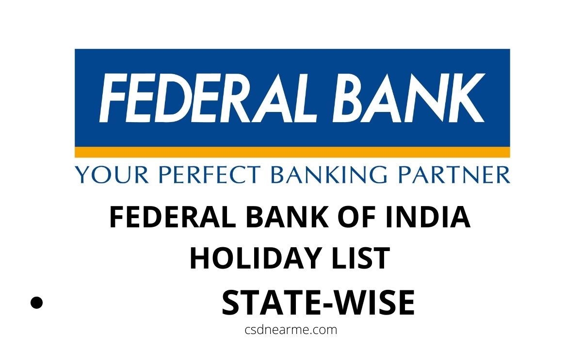 Federal Bank Holiday List 2024 – State-wise