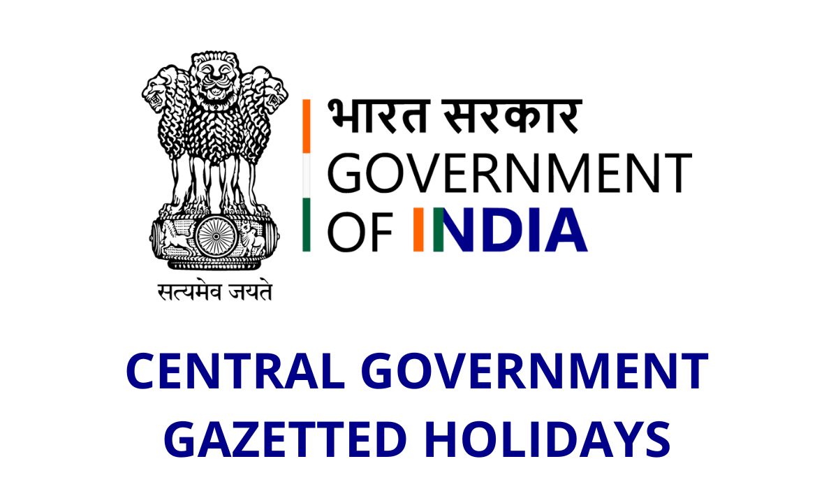 Central Government Gazetted Holidays 2023 | Calender 2023