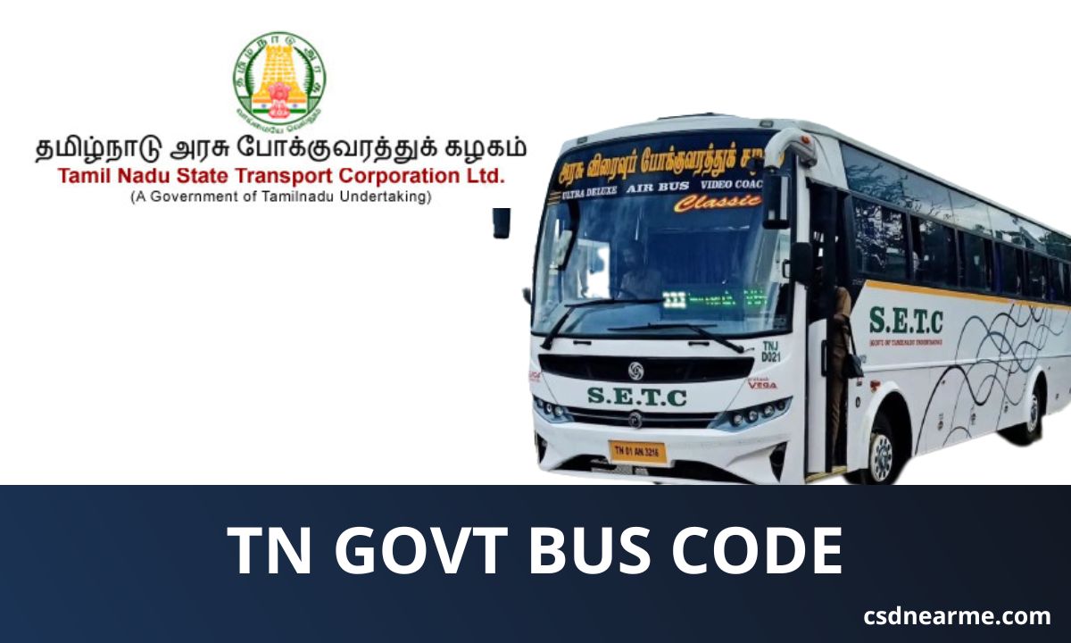 TN Govt Bus code, STU Depot, and Terminus details